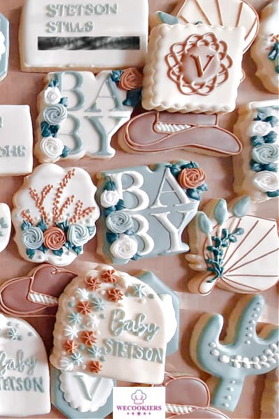 Boho Baby Boy Decorated newest Sugar Cookies